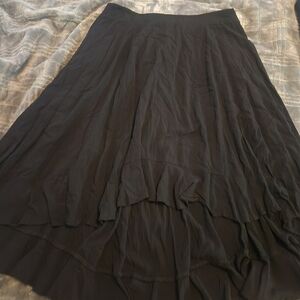 torrid Black High-Low Layered Midi Skirt